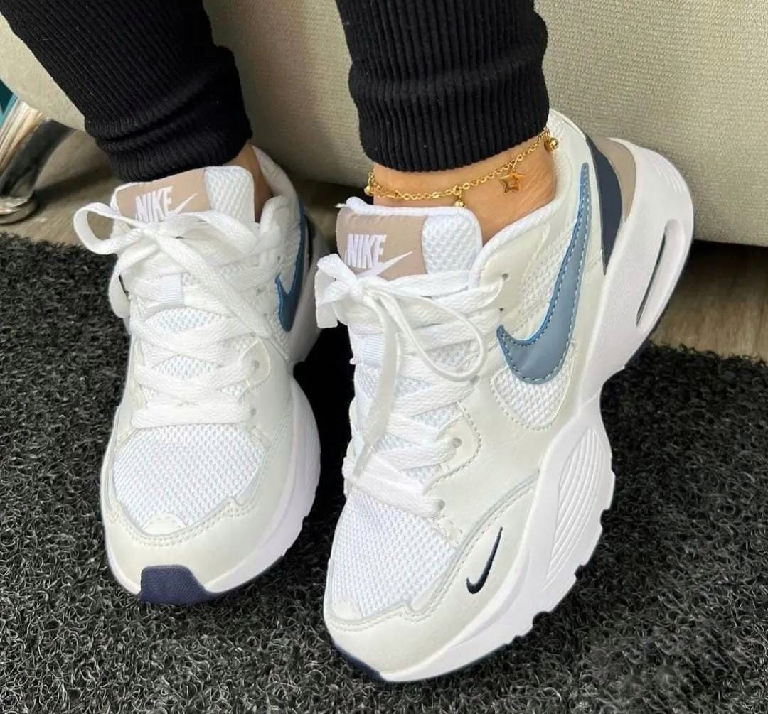 Tenis Nike Valvula Mt Blanco Chulo Azul